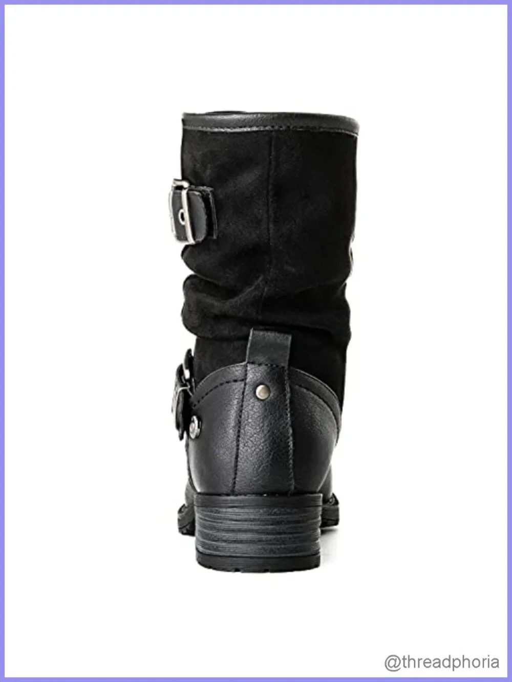 Women's Faux Leather Fur Lined Ankle Booties Combat Boots